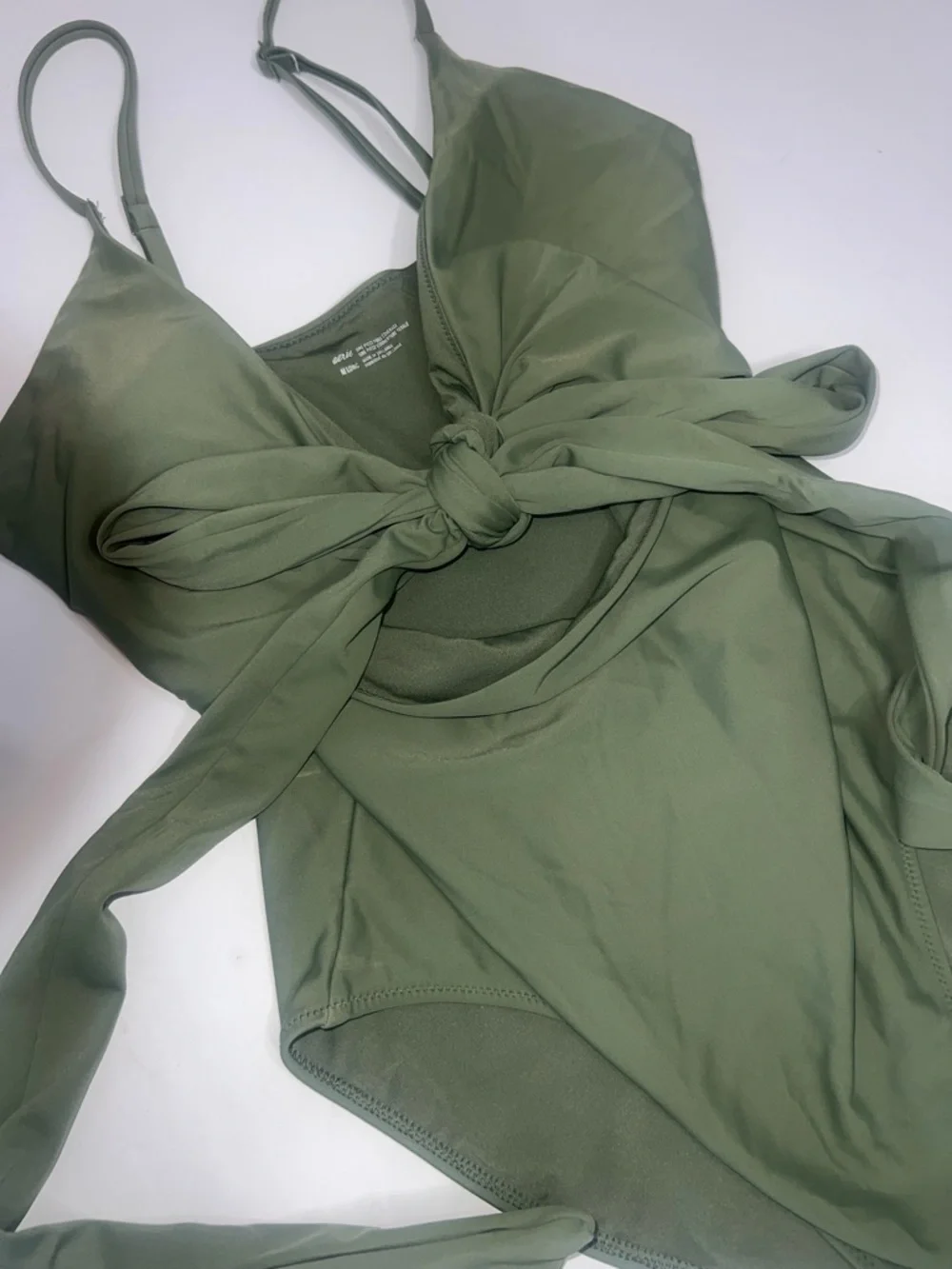 Women’s aerie Olive Green One-Piece Swimsuit Size M - Picture 4 of 11